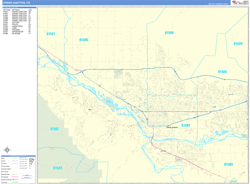 Grand Junction Wall Map Basic Style 2024